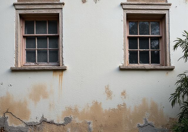 Before restoration of Montecito Historical Facade